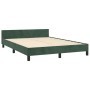 Estructura cama con cabecero terciopelo verde oscuro 140x200 cm de , Camas y somieres - Ref: Foro24-3126004, Precio: 246,99 €...