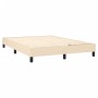 Box spring bed with cream fabric mattress 140x190 cm by , Beds and slatted bases - Ref: Foro24-3126562, Price: 469,44 €, Disc...