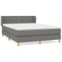 Cama box spring con colchón tela gris oscuro 140x190 cm de , Camas y somieres - Ref: Foro24-3127118, Precio: 472,60 €, Descue...