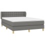 Cama box spring con colchón tela gris oscuro 140x200 cm de , Camas y somieres - Ref: Foro24-3127126, Precio: 447,98 €, Descue...