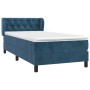 Box spring bed with dark blue velvet mattress 80x200 cm by , Beds and slatted bases - Ref: Foro24-3127641, Price: 295,83 €, D...