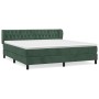 Cama box spring con colchón terciopelo verde oscuro 180x200 cm de , Camas y somieres - Ref: Foro24-3127688, Precio: 556,89 €,...