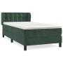 Cama box spring con colchón terciopelo verde oscuro 90x190 cm de , Camas y somieres - Ref: Foro24-3127706, Precio: 313,40 €, ...