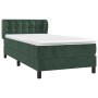 Cama box spring con colchón terciopelo verde oscuro 90x190 cm de , Camas y somieres - Ref: Foro24-3127706, Precio: 313,40 €, ...