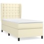 Cama box spring con colchón cuero sintético crema 80x200 cm de , Camas y somieres - Ref: Foro24-3128999, Precio: 342,42 €, De...