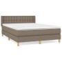 Cama box spring con colchón tela gris taupe 140x200 cm de , Camas y somieres - Ref: Foro24-3130597, Precio: 470,16 €, Descuen...