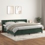 Cama box spring con colchón terciopelo verde oscuro 200x200 cm de , Camas y somieres - Ref: Foro24-3131222, Precio: 616,43 €,...