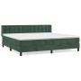 Cama box spring con colchón terciopelo verde oscuro 200x200 cm de , Camas y somieres - Ref: Foro24-3131222, Precio: 616,43 €,...