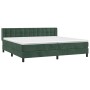 Cama box spring con colchón terciopelo verde oscuro 200x200 cm de , Camas y somieres - Ref: Foro24-3131222, Precio: 616,43 €,...