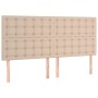 Cama box spring con colchón cuero sintético capuchino 160x200cm de , Camas y somieres - Ref: Foro24-3132512, Precio: 571,20 €...