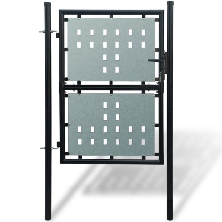 Puerta de valla de jardín negra 100x250 cm de vidaXL, Puertas de jardín - Ref: Foro24-141689, Precio: 235,99 €, Descuento: %