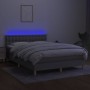 Cama box spring colchón y luces LED tela gris claro 140x190 cm de , Camas y somieres - Ref: Foro24-3134029, Precio: 479,52 €,...