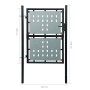 Puerta de valla de jardín negra 100x250 cm de vidaXL, Puertas de jardín - Ref: Foro24-141689, Precio: 235,99 €, Descuento: %