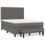 Cama box spring con colchón cuero sintético gris 140x200 cm de , Camas y somieres - Ref: Foro24-3137669, Precio: 570,15 €, De...