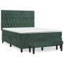 Cama box spring con colchón terciopelo verde oscuro 140x190 cm de , Camas y somieres - Ref: Foro24-3138022, Precio: 581,80 €,...