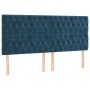 Box spring bed with dark blue velvet mattress 180x200 cm by , Beds and slatted bases - Ref: Foro24-3138041, Price: 698,04 €, ...