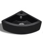 Washbasin with overflow 45x32x12.5 cm black by vidaXL, Sinks - Ref: Foro24-141924, Price: 67,48 €, Discount: %