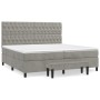 Cama box spring con colchón terciopelo gris claro 200x200 cm de , Camas y somieres - Ref: Foro24-3138043, Precio: 816,13 €, D...