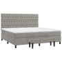 Cama box spring con colchón terciopelo gris claro 200x200 cm de , Camas y somieres - Ref: Foro24-3138043, Precio: 816,13 €, D...