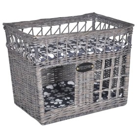 Casa/cama/ rascador para mascotas de sauce con cojín cuadrada de vidaXL, Camas para gatos - Ref: Foro24-170225, Precio: 67,24...