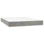 Cama box spring con colchón terciopelo gris claro 140x200 cm de , Camas y somieres - Ref: Foro24-3137905, Precio: 570,68 €, D...