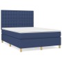 Box spring bed with blue fabric mattress 140x200 cm by , Beds and slatted bases - Ref: Foro24-3142663, Price: 517,87 €, Disco...