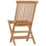 Folding garden chairs 2 units solid teak wood by vidaXL, Garden chairs - Ref: Foro24-41993, Price: 113,99 €, Discount: %