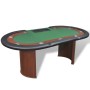 Mesa de póker 10 jugadores bandeja de fichas y zona de crupier de vidaXL, Mesas de juego y de póquer - Ref: Foro24-80133, Pre...