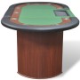 Mesa de póker 10 jugadores bandeja de fichas y zona de crupier de vidaXL, Mesas de juego y de póquer - Ref: Foro24-80133, Pre...