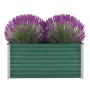 Arriate de jardín de acero galvanizado verde 100x40x45 cm de , Maceteros y jardineras - Ref: Foro24-44855, Precio: 41,08 €, D...