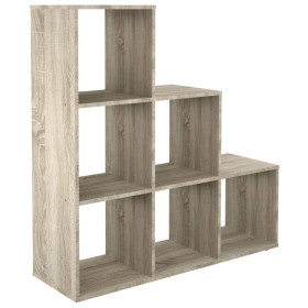 FMD Regal mit 6 Fächern, Farbe Sandeiche, 104,3 x 32,6 x 106,5 cm von , Raumteiler - Ref: Foro24-447406, Preis: 134,99 €, Rab...