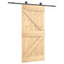 Puerta corredera con herrajes madera maciza de pino 95x210 cm de , Puertas - Ref: Foro24-3203060, Precio: 181,97 €, Descuento: %