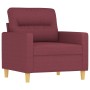 Roter Stoffsessel mit Hocker 60 cm von , Sofas - Ref: Foro24-3201071, Preis: 216,02 €, Rabatt: %