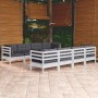 Muebles de jardín 9 pzas con cojines madera maciza de pino de , Conjuntos de jardín - Ref: Foro24-3096167, Precio: 807,97 €, ...