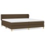 Cama box spring con colchón tela marrón oscuro 200x200 cm de , Camas y somieres - Ref: Foro24-3126912, Precio: 604,55 €, Desc...