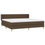 Box spring bed with dark brown fabric mattress 200x200 cm by , Beds and slatted bases - Ref: Foro24-3126912, Price: 591,36 €,...