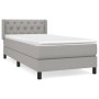 Cama box spring con colchón tela gris claro 80x200 cm de , Camas y somieres - Ref: Foro24-3129905, Precio: 297,10 €, Descuent...