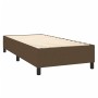 Box spring bed with dark brown fabric mattress 100x200 cm by , Beds and slatted bases - Ref: Foro24-3136656, Price: 422,71 €,...