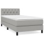 Cama box spring con colchón tela gris claro 80x200 cm de , Camas y somieres - Ref: Foro24-3140249, Precio: 277,88 €, Descuent...