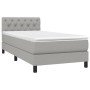 Cama box spring con colchón tela gris claro 80x200 cm de , Camas y somieres - Ref: Foro24-3140249, Precio: 277,88 €, Descuent...