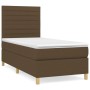 Box spring bed with dark brown fabric mattress 100x200 cm by , Beds and slatted bases - Ref: Foro24-3142396, Price: 382,72 €,...