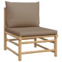 12-piece bamboo garden furniture set with taupe gray cushions by , Garden sets - Ref: Foro24-3155130, Price: 1,00 €, Discount: %