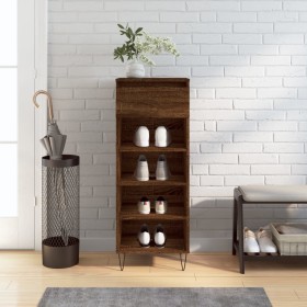 Brown oak plywood shoe rack furniture 40x36x105 cm by , Shoe racks and shoe organizers - Ref: Foro24-831467, Price: 48,99 €, ...