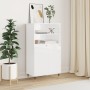 Aparador alto madera contrachapada blanco brillo 60x36x110 cm de , Aparadores - Ref: Foro24-831478, Precio: 88,64 €, Descuent...