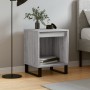 Mesita de noche madera de ingeniería gris Sonoma 40x35x50 cm de , Mesitas de noche - Ref: Foro24-830744, Precio: 28,46 €, Des...