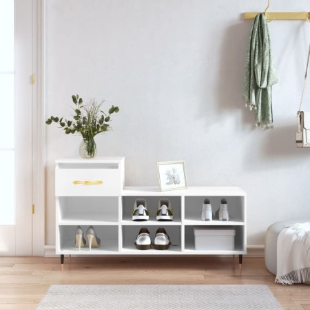 White plywood shoe cabinet 102x36x60 cm by , Shoe racks and shoe organizers - Ref: Foro24-831356, Price: 61,19 €, Discount: %