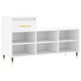 Mueble zapatero madera contrachapada blanco 102x36x60 cm de , Zapateros y organizadores de calzado - Ref: Foro24-831356, Prec...