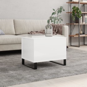 Glossy white plywood coffee table 60x44.5x45 cm by , Coffee table - Ref: Foro24-830958, Price: 73,01 €, Discount: %