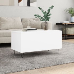 Mesa de centro madera contrachapada blanco 90x44,5x45 cm de , Mesas de centro - Ref: Foro24-830972, Precio: 49,84 €, Descuent...