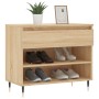 Mueble zapatero madera contrachapada roble Sonoma 70x36x60 cm de , Zapateros y organizadores de calzado - Ref: Foro24-831431,...